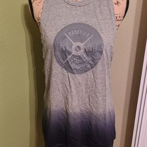 Barbells muscle tank